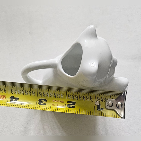 Mini Cat Shape Creamer White Glazed Porcelain Kitty Creamer - Picture 6 of 13